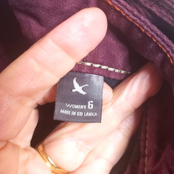 Eddie Bauer Maroon Corduroy Boyfriend Slim Jeans - Picture 3 of 6